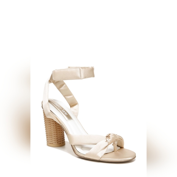 Franco Sarto Shoes Franco Oma Block Heel Dress Sandal (Champagne ) Used Once - Picture 1 of 8